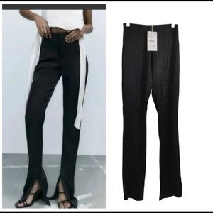 Zara black inside spilt pants